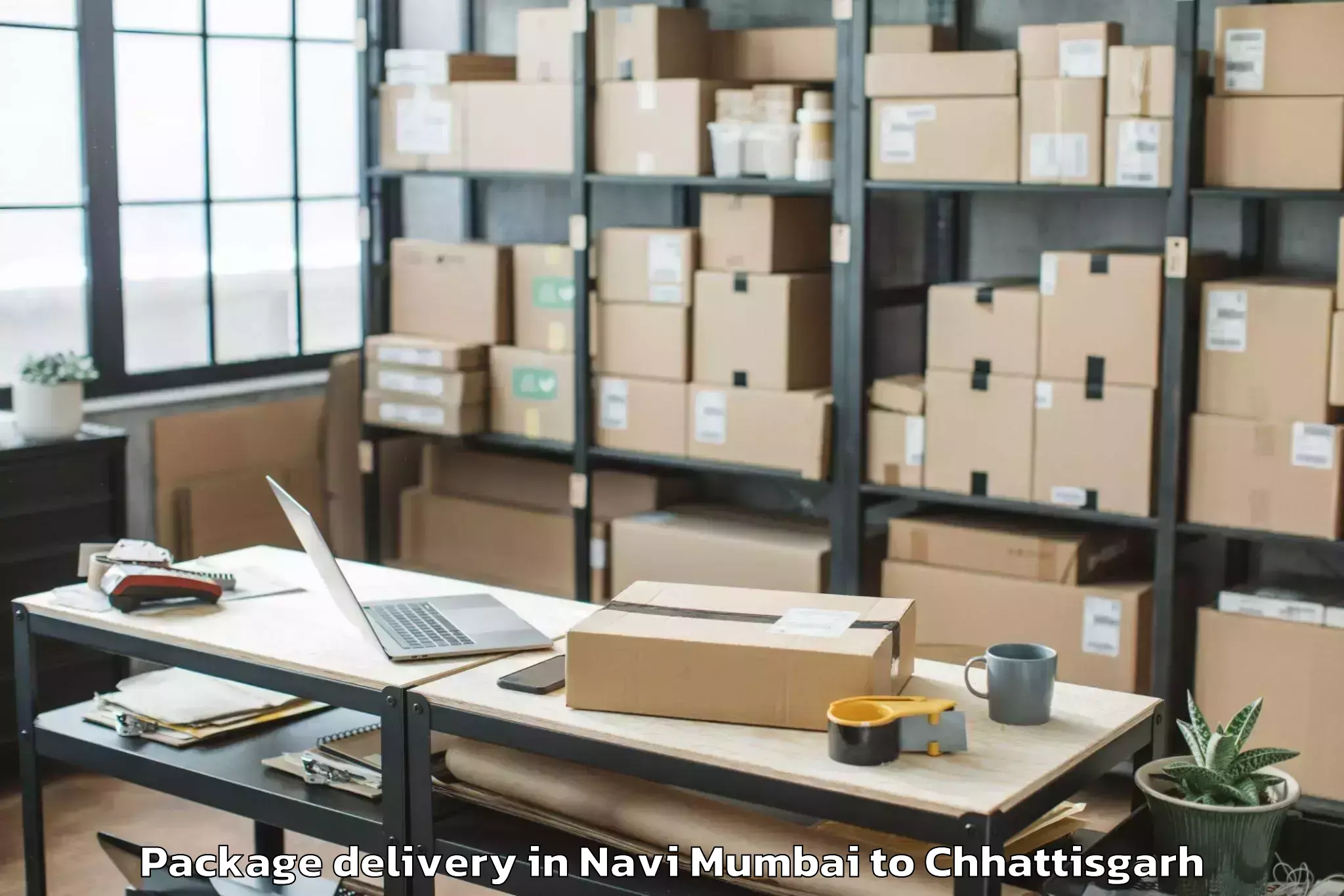 Easy Navi Mumbai to Akaltara Package Delivery Booking